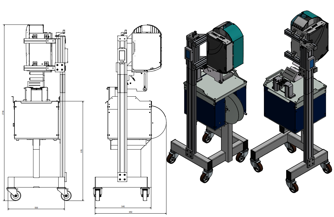 Elastobiner CYKLOP EB-Vario z systemem drukowania etykiet CM-4